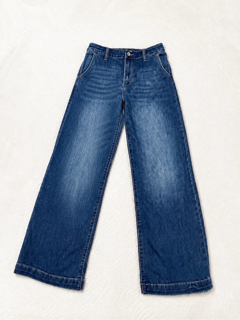 KanCan Celine High Rise Wide Leg Trouser Jeans Women’s 9/28 Medium Wash